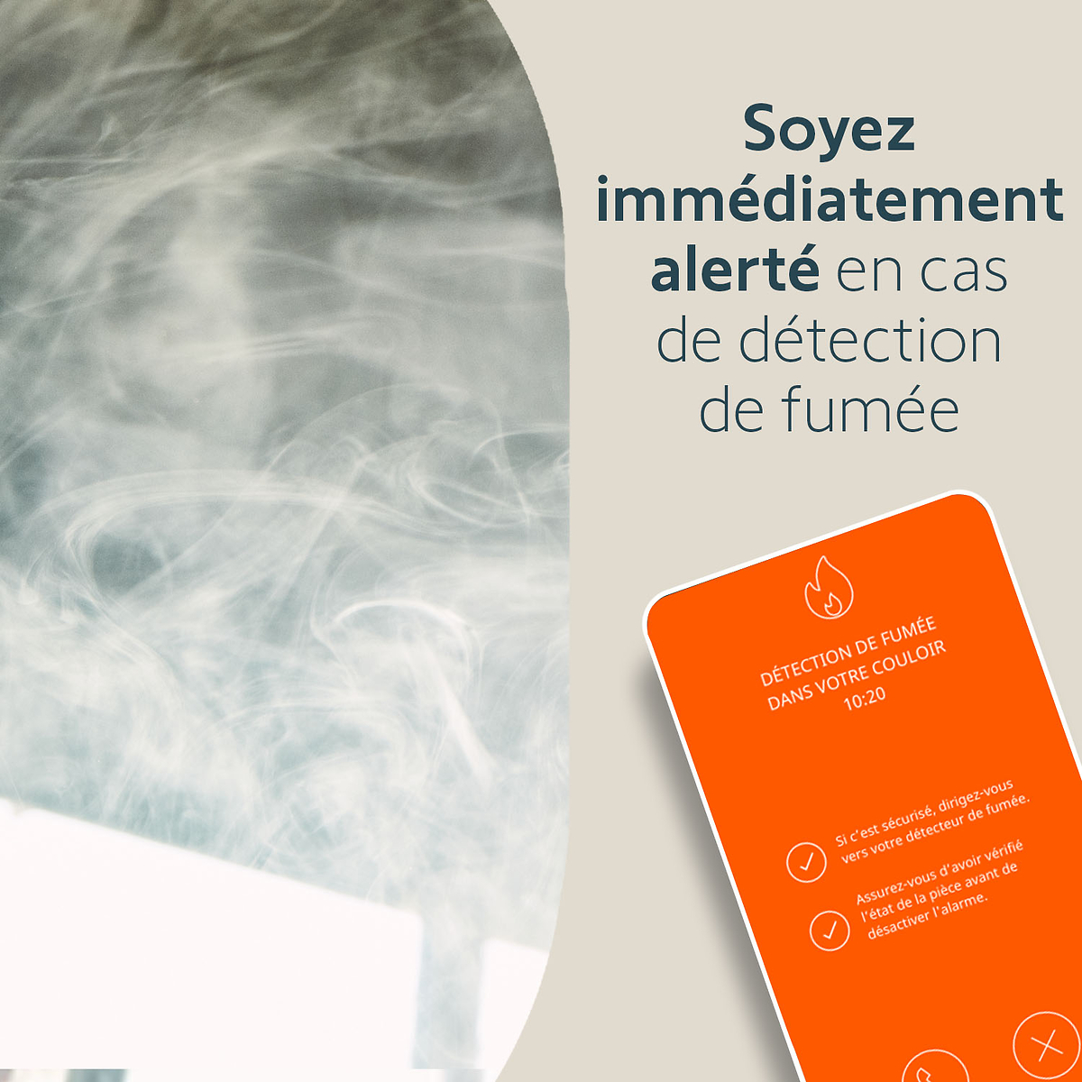Détecteur de fumée alerte en temps réel