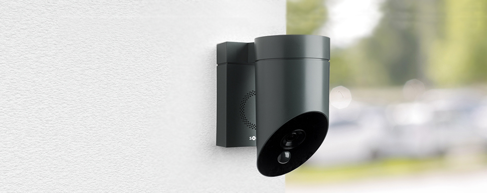 SOMFY 2401563 - Outdoor Camera grise - Camra de surveillance extrieure wifi - 1080p Full HD - Sirne 110 dB - Branchement possible sur luminaire existant image 1 | Rakuten